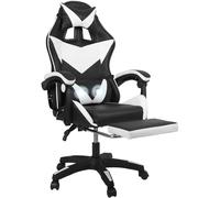 NESTLUNE Gaming Chair Leather Racing Office Executive Recliner in Black | Size: 100 cm x 100 cm NESTLUNE Black 100 cm x 100 cm