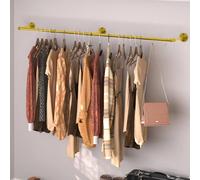 NESTLUNE Gold Wisfor Adjustable Industrial Pipe Clothes Rail | Size: 100 cm x 15 cm NESTLUNE Gold 100 cm x 15 cm