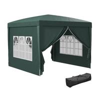 NESTLUNE Outsunny 3x3(m) Pop Up Gazebo Canopy in Green | Size: 100 cm x 15 cm NESTLUNE Green 100 cm x 15 cm