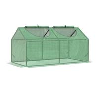 NESTLUNE Outsunny Greenhouse Plants Foil Tomato Vegetable in Green | Size: 100 cm x 100 cm NESTLUNE Green 100 cm x 100 cm