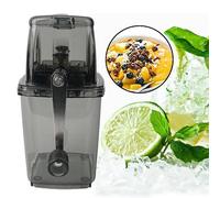 NESTLUNE Portable Transparent Manual Ice Shaver Handheld Ice Crusher Maker in Grey | Size: 100 cm x 100 cm NESTLUNE Grey 100 cm x 100 cm