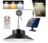 NESTLUNE Remote Control Solar Hanging Pendant Light in Black NESTLUNE Black