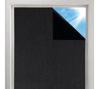 NESTLUNE Self-Adhesive 100% Blackout Window Film Full Light Block Privacy in Black | Size: 100 cm x 100 cm NESTLUNE Black 100 cm x 100 cm