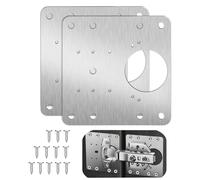 NestNook Hinge Repair Plate with Screws, 2Pcs Cabinet Repair Kit Stainless Steel Kitchen Cupboard Door Hinge Repair Brackets