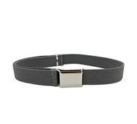 NestNook Kids Belt Adjustable Belts for Boys and Girls Elastic Stretch Belts with Silver Square Buckle (Darkgrey)
