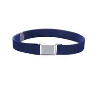 NestNook Kids Belt Adjustable Belts for Boys and Girls Elastic Stretch Belts with Silver Square Buckle (Darkblue)