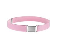 NestNook Kids Belt Adjustable Belts for Boys and Girls Elastic Stretch Belts with Silver Square Buckle (Pink)