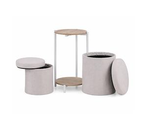 Nestup 1 - Side table White/Oak