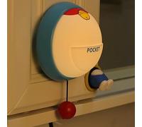 NesveCit Rechargeable Bell Night Light, 3 Level Dimmable Wall Light with 6 Adhesive Hooks, Plug in or Battery Powered, Touch & Pull Cord Control, No Drill Silicone Lamp for Kids Room, Hallway