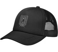 NESYUFF Baseball Cap Snapback Sun Hat AOT Scouting Legion Eren Mesh Baseball Caps Unisex Fashion Sun Caps Hat Breathable Polyester Racing Cap Winter Trucker Caps for Men Women Multicoloured