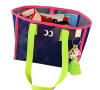 Net Bag - Beach Play Bag, with Bold Eye Pattern, Heavy Duty Toy Carrier for Kids | Family Vacation Summer Wet Swimwear Travel Gear Shell Storage Summer Vacation Tr