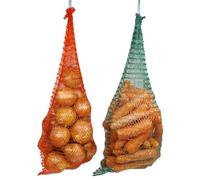Net Bags - Hanging Net Bags for Onions, Vegetables, Carrots, Fruits, Logs - HEAVY DUTY - Vegetable nets, onion nets - Choose your quantity (200, Green)