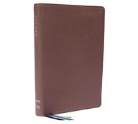NET Bible, Thinline Large Print, Genuine Leather, Brown, Comfort Print: Holy Bible