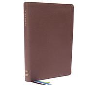 NET Bible, Thinline Large Print, Genuine Leather, Brown, Thumb Indexed, Comfort Print: Holy Bible