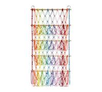 Net Corner - Stuffed Animal Storage Hammock | Large Toy Hammock, 4 Layers Small Toy Storage Net | Boho Plush , Height Adjustable Macrame , Wall Mounted Holder For Wall, Nursery, Playroom