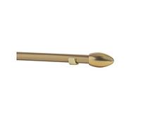 Net Curtain Cafe Rod, Extendable, 120 cm - 215 cm, Brass effect