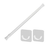 Net Curtain Rods Extendable, 30-50cm Extendable Hanging Bar, 1Pcs Tension Cupboard Rods with 2 Holder, Adjustable Small Spring TensionRods Extendable Cupboard Bars for Bookshelf Wardrobe Bathroom