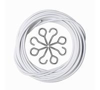 Net Curtain Wire and Hooks Set, 20M Net Curtain Wire with 50 pcs Eye Bolts and 50 pcs Screw-in Hooks for Net Curtain Rod