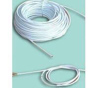 Net Curtain Wire Various Lengths with Screw Hooks and Eyes White Cable Window (3m)
