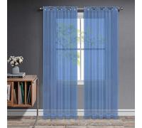 Net Curtains - 52x63 Inch Royal Blue