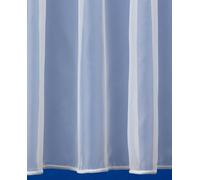 Net Curtains Direct Classic Plain Lead Weighted White Voile Net Curtain - One Metre Width (Drop 114cm (45”)) - Slot Top Privacy Drapes