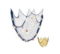 Net Display with Shell Embellishments for Apartment | Shell Detail Coastal Decor with Seaside Texture for Living Room Hallway Bedroom Corner Interior Charm