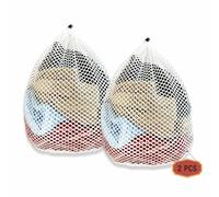 Net Laundry Bags 50 x 60 cm, 2 Pcs Mesh Laundry Bags, for Washing Machine, Delicates, Bra, Socks, Baby Clothes, Durable Washing Machine bag, Reusable Delicate Laundry Bag with Drawstring