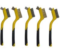 net-mobile 5Pcs 3D Printer Nozzle Cleaning Brush Tool - Metal Wire, Copper Brush, Extra-Small Fine Metal Bristles for Filament and Rust Cleaning