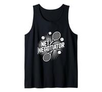 Net Negotiator Tennis Enthusiast Graphic Tank Top