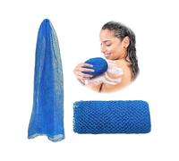 Net Sponge 1/3 Pcs Mesh Sponge，Cleansing Exfoliating Towel for Sauna & Shower, Durable Personal Care Bath Tool，Gentle Deep Exfoliat(Blue)