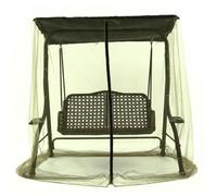 Net Swing, Patio Netting Screen For Porch, 3-seater Iron Net Swing With Waterproof Porch Canopy - Green, 6.73ft Patio Netting Screen For, Canopy, Cove