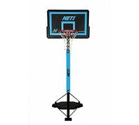 NET1, Premium Height Adjustable Full-Size Regulation Portable Basketball Backboard System For Adults, Ultra Durable 18" Solid Steel Hoop, Padded Pole