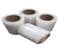 Net4Client Net4Customer Stretch Paper Rolls Clear Pack of 4 - Packing Boxes, Stretch Film Rolls, Fast Strong Parcel Packaging, 100mm, 150m, Fi50, 23µm