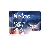 Netac 256GB MicroSDXC Memory Card, Micro SD Card, 4K Full HD Video Recording, UHS-I, C10, U3, A1, V30, for Camera, Smartphone, Security System, Drone, Dash Cam