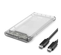 Netac Enclosure SSD HDD Hard Drive Enclosure, 2.5" Inch SATA Case Type-c Cable Super Fast Data Transfer, Support UASP, LED indicator, Tool-free, USB cable included for 7mm and 9.5mm SATA HDD SSD