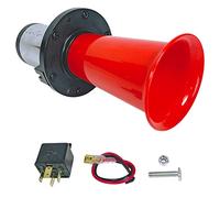 Netagon 12v Vintage Loud Sound Trumpet Klaxon Horn for Car Van Truck Motorcyle Bike Camper Pickups (Red)