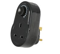 Netagon 13A Plug in Dimmer Adjustable Light Control Switch (Black)