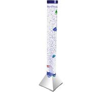 Netagon 1m Standing Colour Changing LED Light Sensory Water Tube Bubble Lamp with Artificial Floating Aquarium Fish (Silver Base)