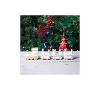 Netagon 20cm Wooden Christmas Train Set Display in White Netagon White