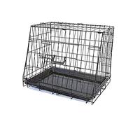 Netagon 24" Small - Medium Delux Collapsible Slanted Puppy Dog Crate Cage for Dog Transport, Car Boot, Pet Safety & Puppy Training (24” width x 18.5” height x 17” depth)