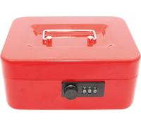 Netagon 3-Digit Combination Home Office Cash Document Safe Box With Coin Tray- Red