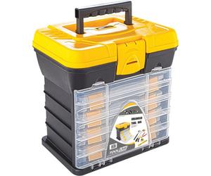 Netagon 4 Draw Organiser And 56 Handy Removable Storage Compartments Tool Box