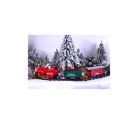 Netagon Battery Operated Christmas Train Set in Red Netagon Red