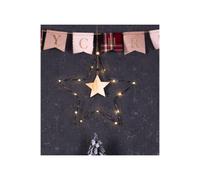 Netagon Battery Powered Metal Christmas Silhouette With LED String Lights in Black Netagon Black