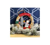 Netagon Battery Powered Wicker Christmas Wreath in Red Netagon Red