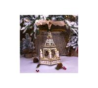 Netagon Battery Powered Wooden Christmas Pyramid with 6 LED Lights in White Netagon White