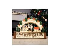 Netagon Battery Powered Wooden Festive Lighting Arch in Beige Netagon Beige