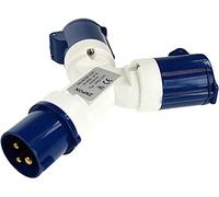 Netagon Caravan Camping Motorhome 1 Way Male to 2 Female 230V Power Hook up Socket Splitter (2 Way)