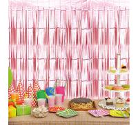 Netagon Cheetah Metallic Party Event Photo Backdrop Tinsel Curtain 2.5M X 1M Rose Gold