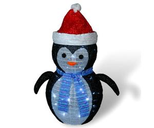 Netagon Christmas Festivce Outdoor Led 70Cm Penguin Light With 45 Led's, Timer And Battery Operation